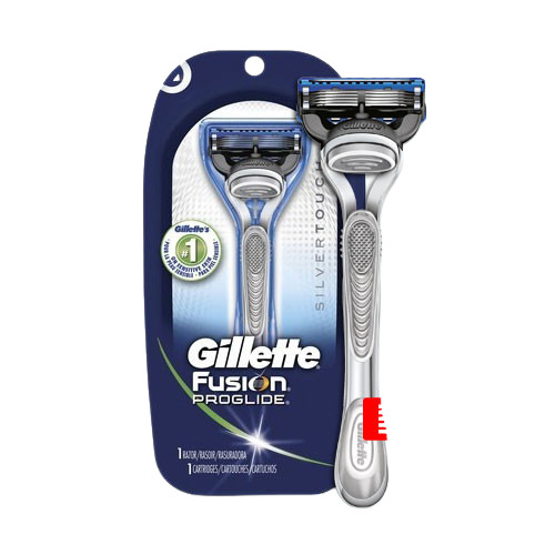 Gillette fusion proglide power silvertouch strojek + 1ks hlavice
