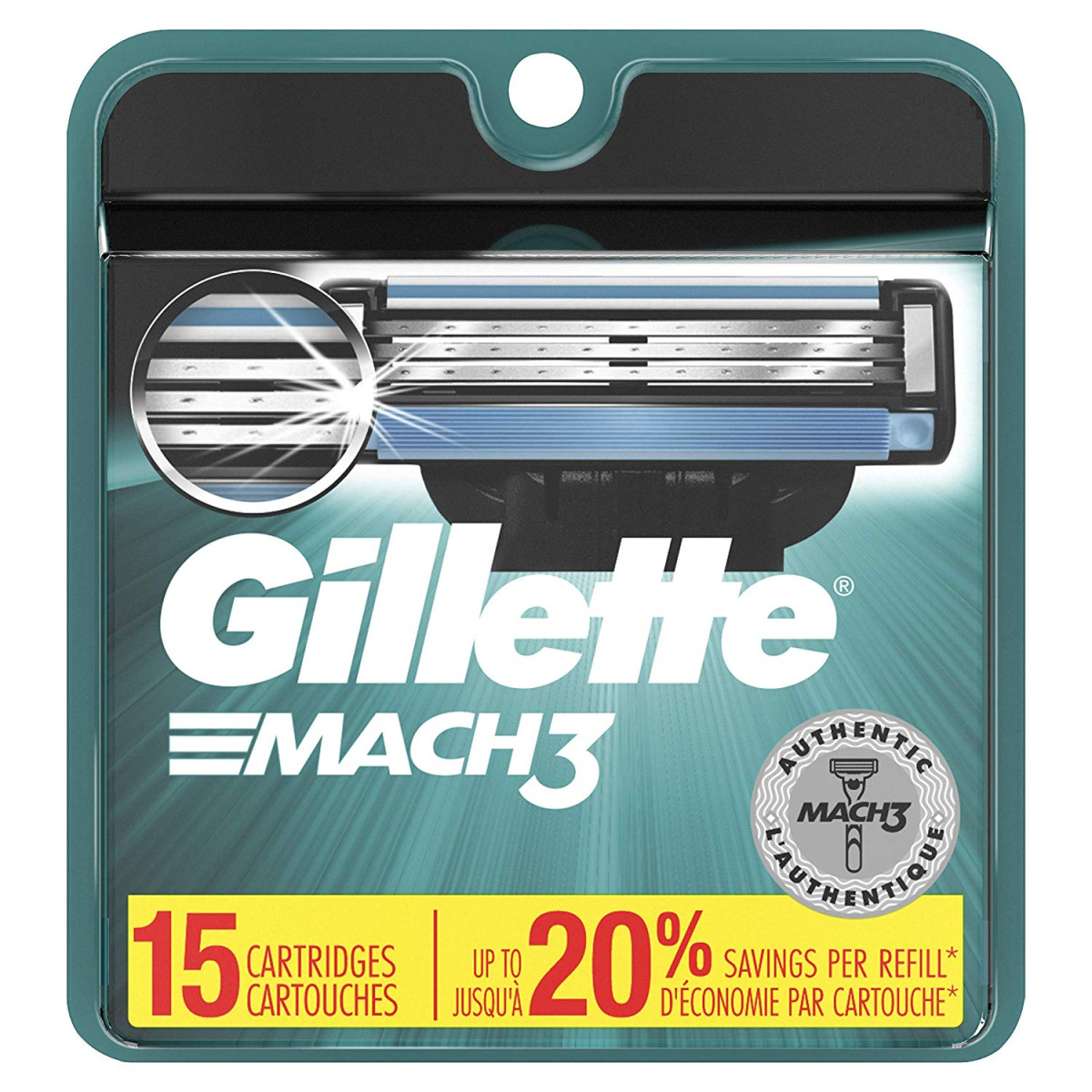 Gillette mach3 náhradní pánské hlavice 15 ks