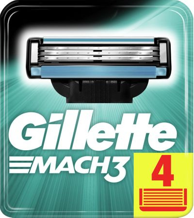 Gillette mach3 náhradní pánské hlavice 4 ks