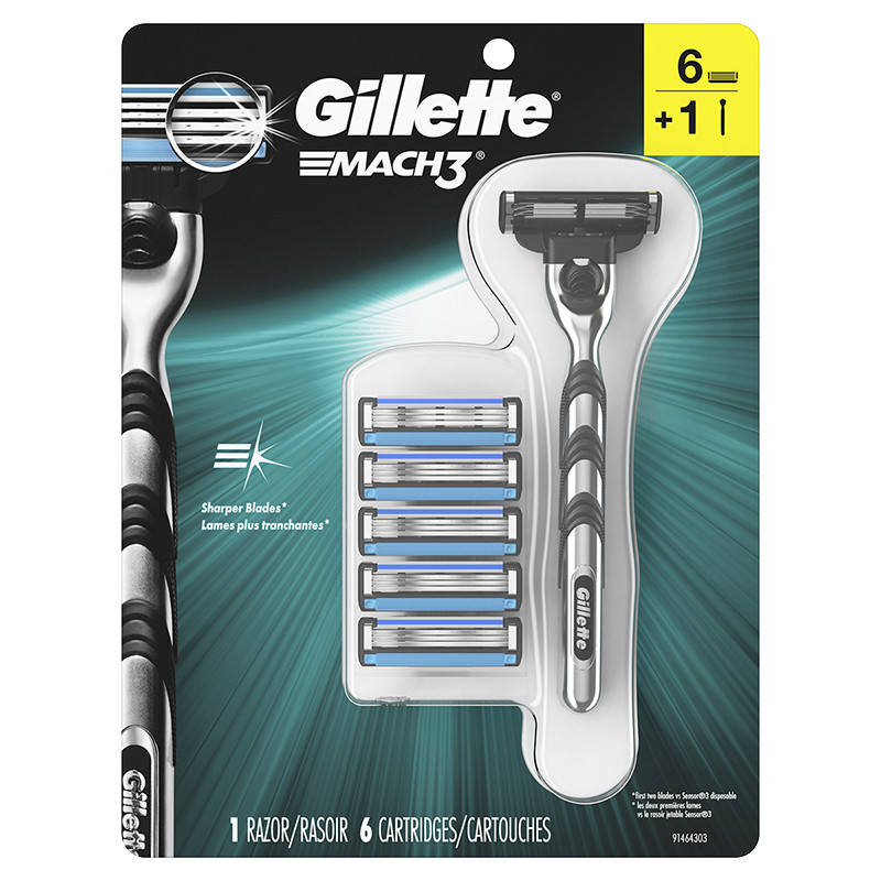 Gillette mach3 náhradní pánské hlavice a strojek (6 ks v balení)