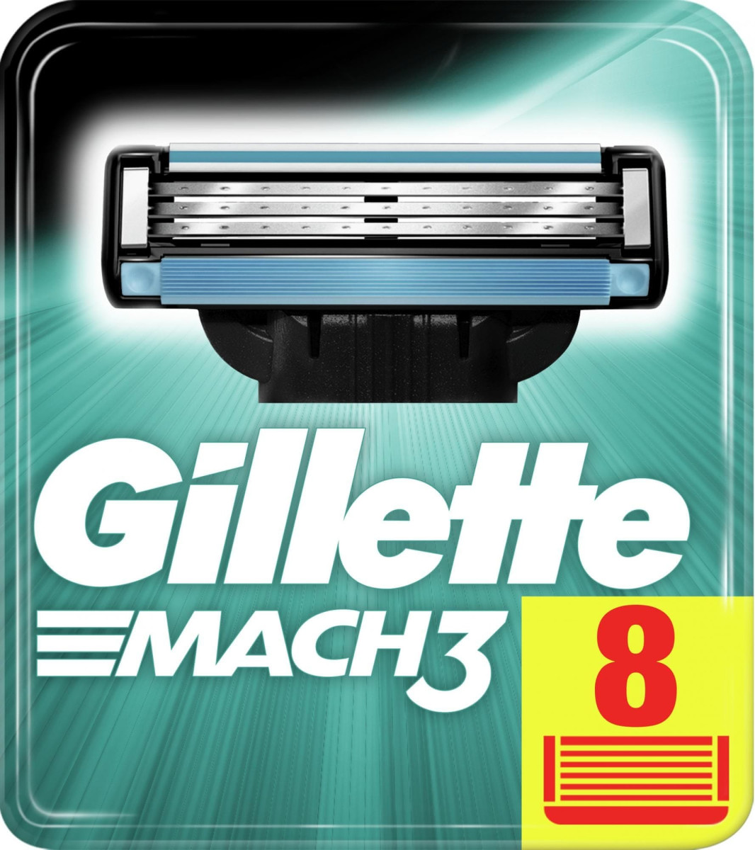 Gillette mach3 náhradní pánské žiletky hlavice 8 ks