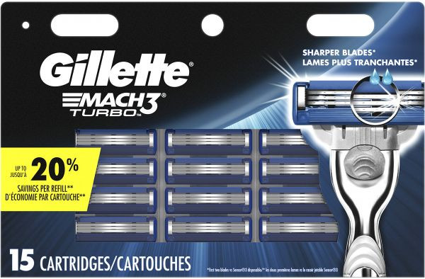 Gillette mach3 turbo náhradní hlavice (15 ks v balení)