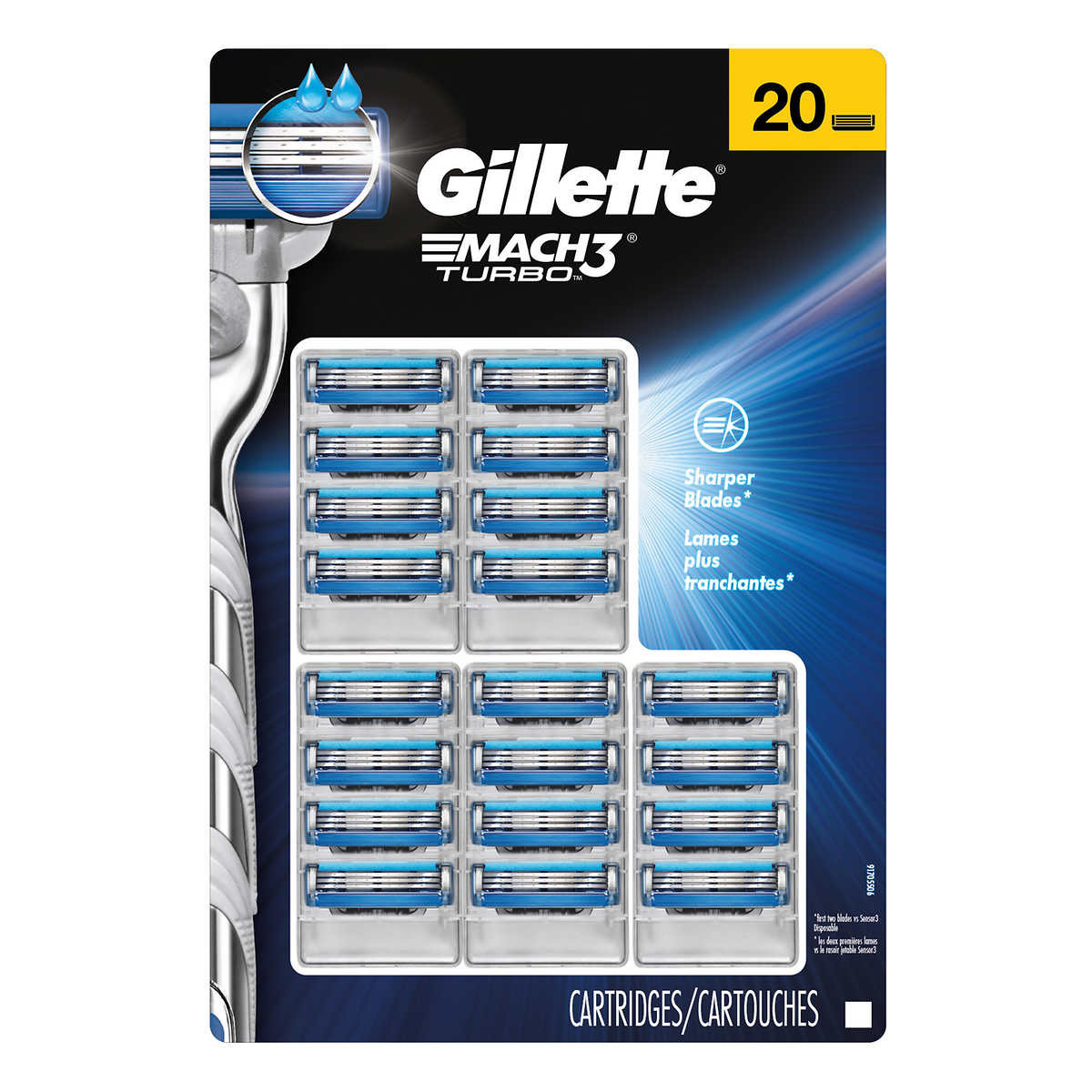 Gillette mach3 turbo náhradní hlavice (20 ks v balení)