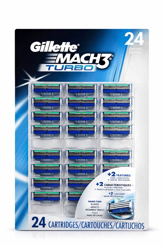 Gillette mach3 turbo náhradní hlavice (24 ks v balení)