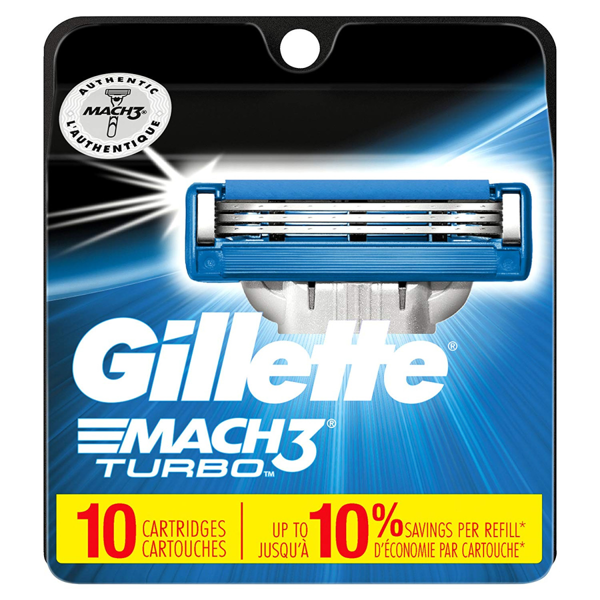Gillette mach3 turbo náhradní pánské žiletky hlavice (10 ks v balení)