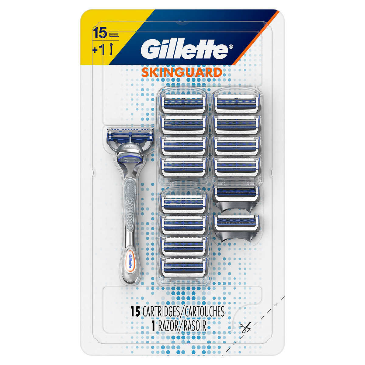 Gillette skinguard náhradní hlavice a strojek (15 ks)