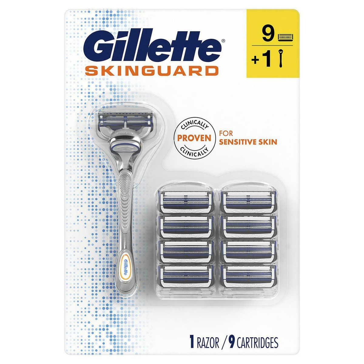 Gillette skinguard náhradní hlavice a strojek (9 ks)