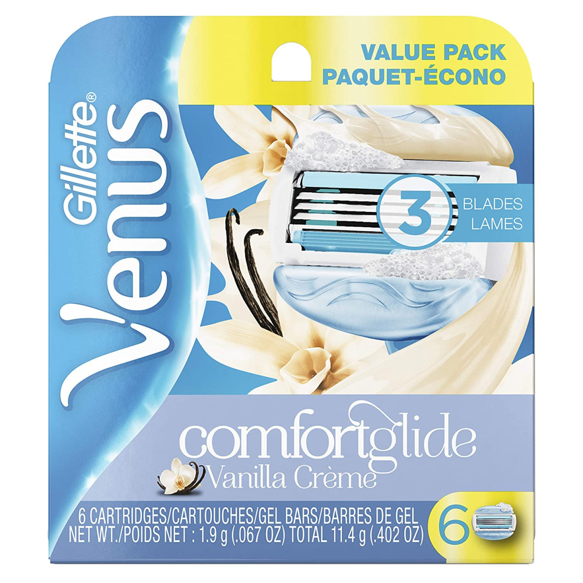 Gillette venus breeze - comfort glide vanilla náhradní hlavice (6 ks)