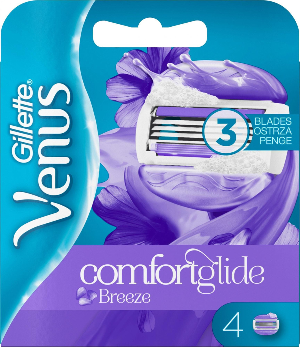 Gillette venus breeze - freesia žiletky náhradní hlavice (4 kusy)