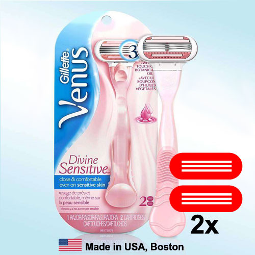 Gillette venus divine sensitive strojek + 2 hlavice new