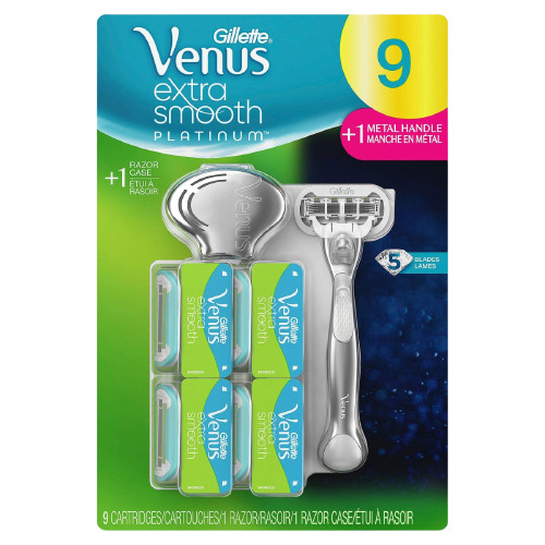 Gillette venus embrace náhradní hlavice 9ks plus kovový strojek s kritem