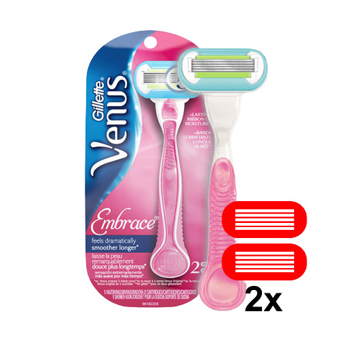 Gillette venus embrace pink strojek + 2 hlavice