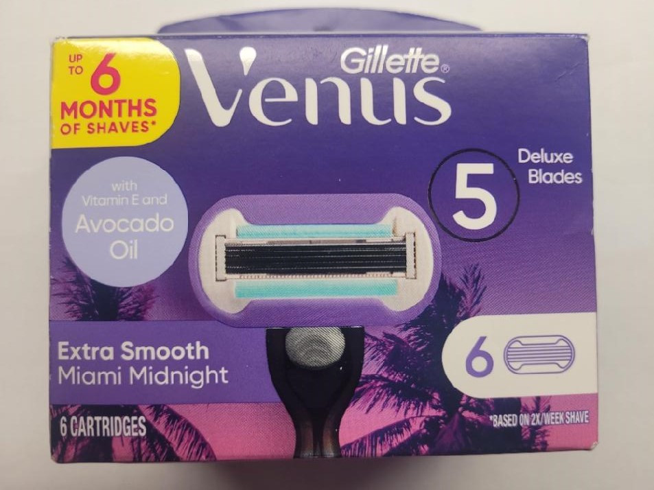Gillette venus miami midnight extra smooth náhradní hlavice (6ks v balení)