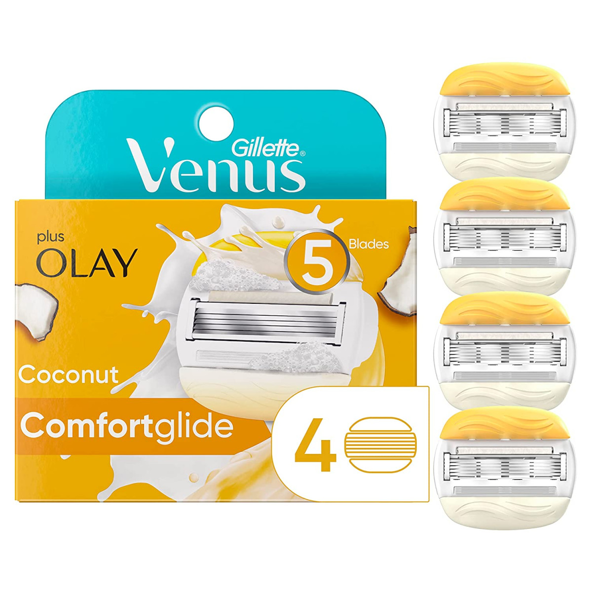 Gillette venus olay coconut - žiletky náhradní hlavice - 4ks