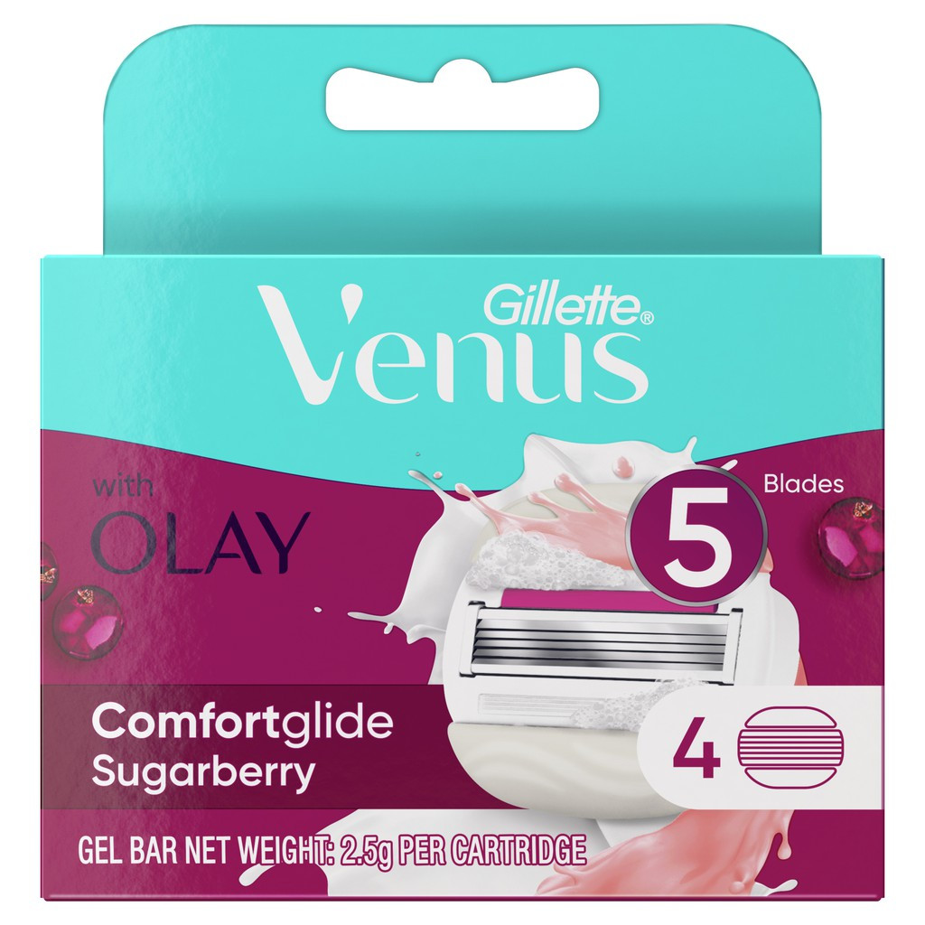 Gillette venus olay sugarberry - náhradní hlavice - 4ks