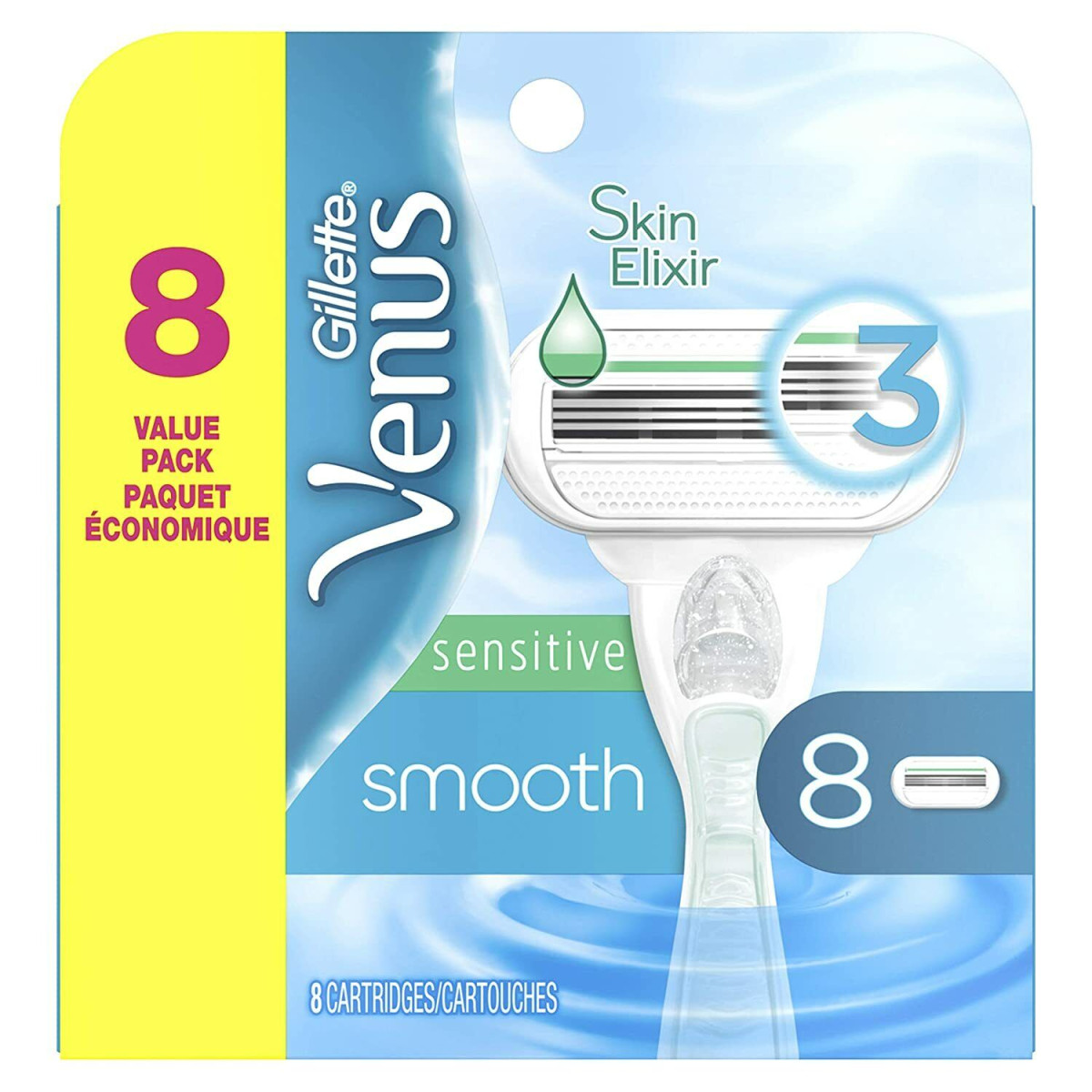 Gillette venus smooth sensitive žiletky náhradní hlavice (8 ks)