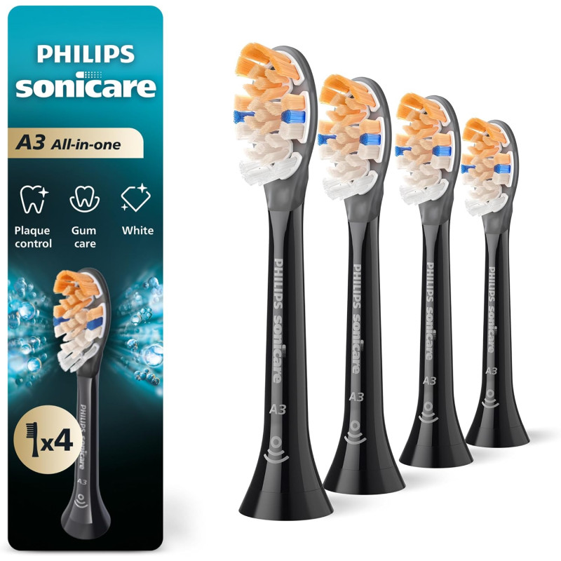 Philips Sonicare A3 Premium All-in-One HX9094 náhradní hlavice (4 ks, černá)