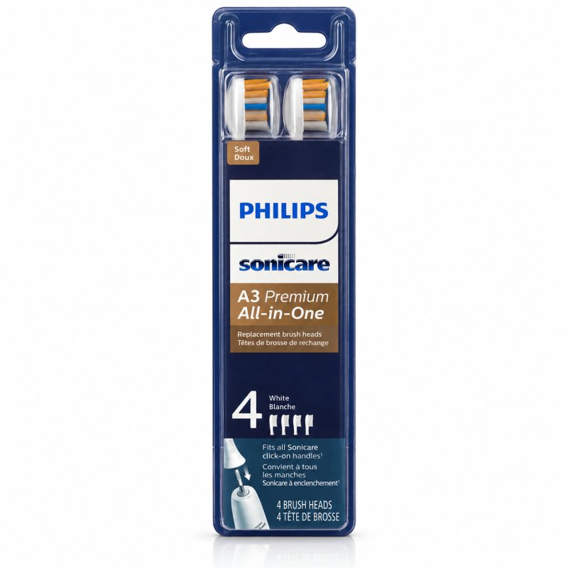 Philips Sonicare A3 Premium All-in-One HX9094/87 náhradní hlavice (4 ks, bílá)