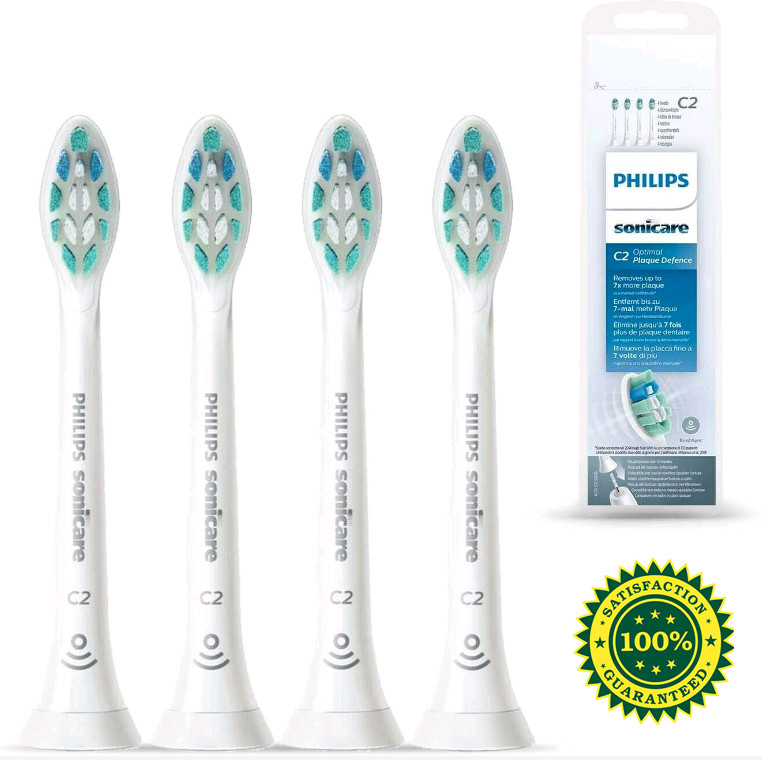 Philips sonicare c2 optimal plaque control náhradní hlavice hx9024/67, 4 ks, bílá
