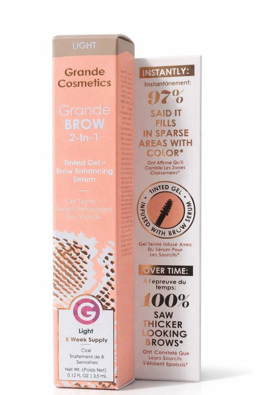 Řasenka grandebrow 2-in-1 sérum - light barva pro růst a regeneraci oboci