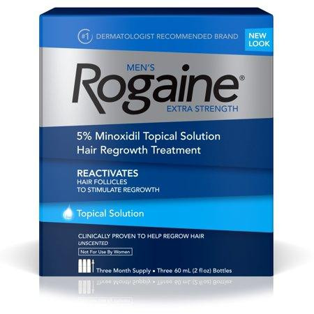Rogaine minoxidil proti vypadávání řídnutí vlasů pro muže 3 x 60 ml