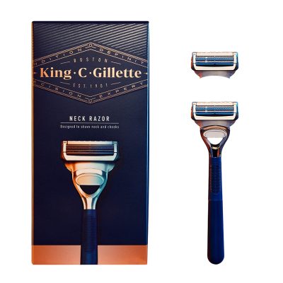 Gillette king c. strojek na holení a tvarování + 2ks hlavice
