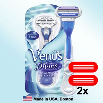 Gillette venus divine strojek + 2 hlavice a držák do koupelny