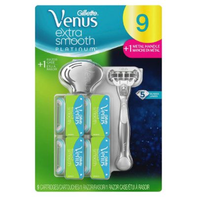 Gillette venus embrace náhradní hlavice 9ks plus kovový strojek s kritem
