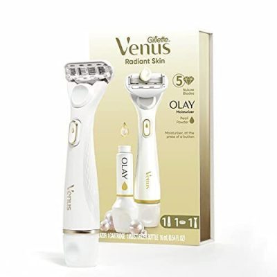 Gillette venus radiant skin olay moisturizer pearl powder 3 kusy set