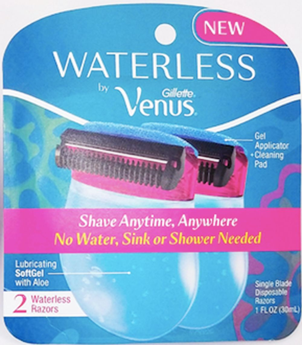 Waterless gillette venus 2ks - holení na dovolenou bez vody